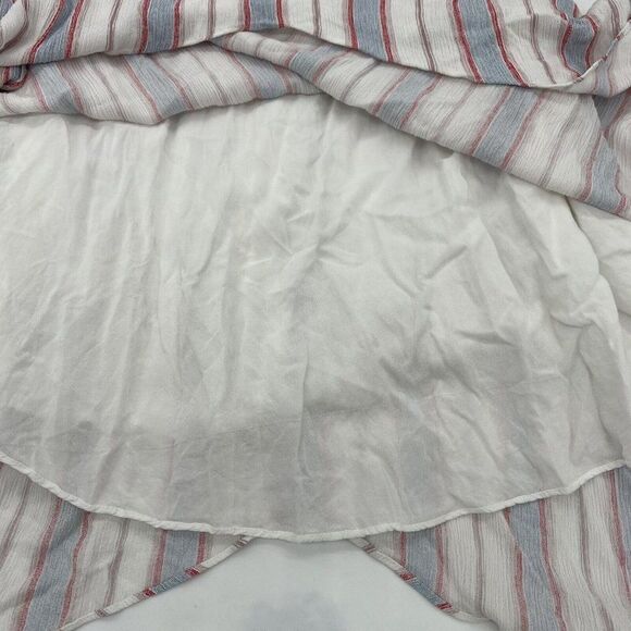 Aqua Asymmetrical Strappy Dress striped size small - Picture 3 of 4